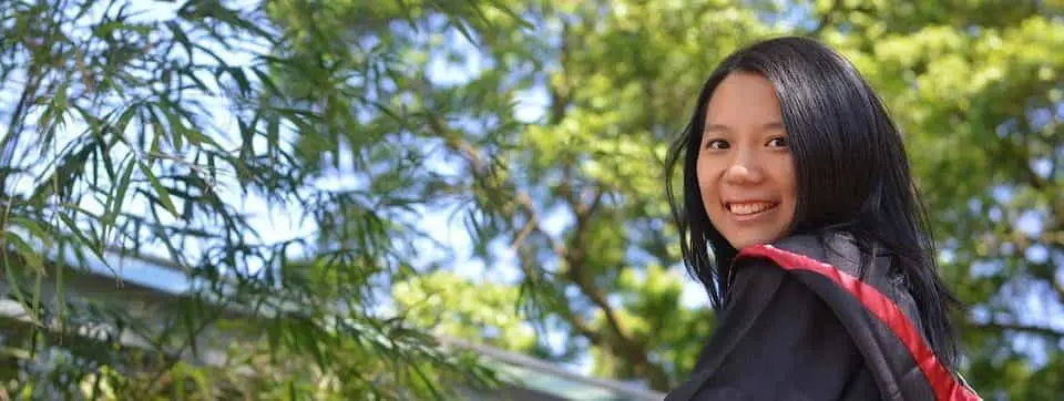 smiling college student